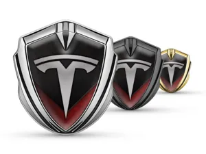 Tesla Emblème Bombé Métal Design Haut Gamme Drift Look